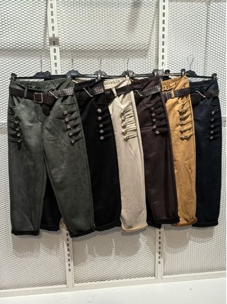 Pantalón Estilo Marinero Tiro Alto Wide Leg con Doble Botonadura Metálica - Imagen 2
